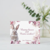  🐇Hoppy Easter Wishes Feestdagenkaart (Staand voorkant)