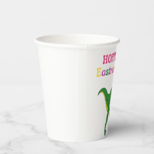 Hoppy Eastrawr Bunny Dinosaur Paper cup Papieren Bekers (Rechts)