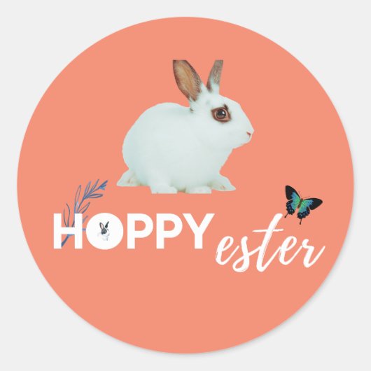 Hoppy Ester Funny Design Ronde Sticker (Voorkant)