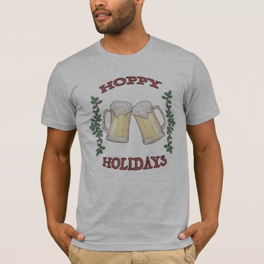 Hoppy Feestdagen Beer Mannen Tee Shirt (Voorkant)