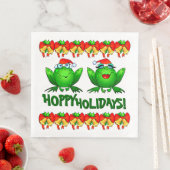 Hoppy Feestdagen Cartoon kerstkikkers Servet (Insitu)