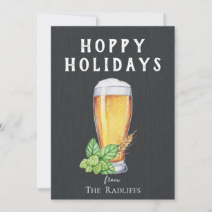 Hoppy Feestdagen Chalkboard Flat Holiday Card Feestdagenkaart