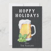 Hoppy Feestdagen Chalkboard Flat Holiday Card Feestdagenkaart (Voorkant)