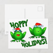 Hoppy Feestdagen Cute Cartoon kerstkikkers Briefkaart (Voorkant / Achterkant)