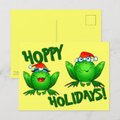 Hoppy Feestdagen Cute Cartoon kerstkikkers Briefkaart (Voorkant / Achterkant)