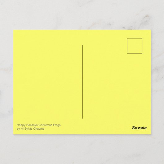 Hoppy Feestdagen Cute Cartoon kerstkikkers Briefkaart (Achterkant)