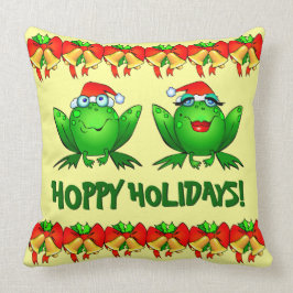 Hoppy Feestdagen Cute Santa Kerstkikkers Kussen
