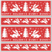 Hoppy Feestdagen Elk Konijntje Schattige Konijnen  Sticker (Voorkant)