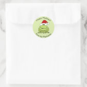 Hoppy Feestdagen Frog Kerst stickers Personalisere (Tas)