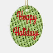 Hoppy Feestdagen Keramisch Ornament (Rechts)