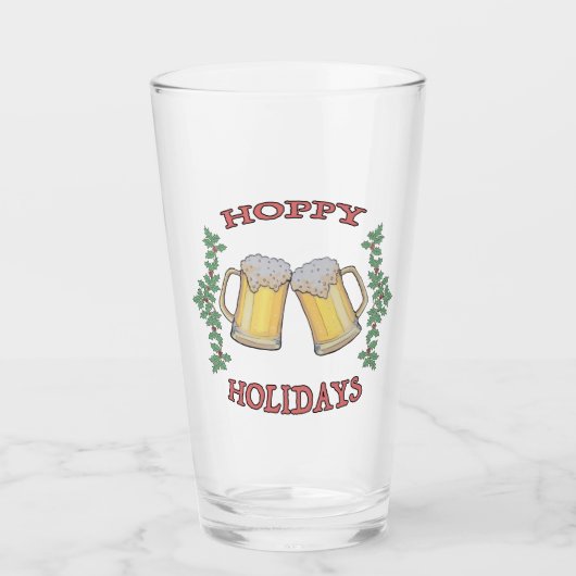 Hoppy Feestdagen kerstbier Glas (Voorkant)