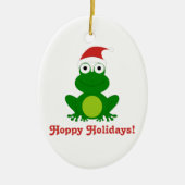 Hoppy Feestdagen kerstkerstversiering Keramisch Ornament (Voorkant)