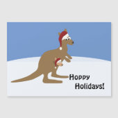 Hoppy Feestdagen Kerstmis Kangaroo en Joey (Voorkant)