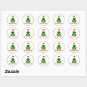 Hoppy Feestdagen Santa Frog Ronde Sticker (Vel)