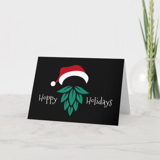 Hoppy Feestdagen Santa Hat & Hops Baard Kaart (Voorkant)