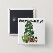 Hoppy Feestdagen Tshirts en geschenken Vierkante Button 5,1 Cm (Voorkant /achterkant)