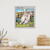 Hoppy Feet Cartoon Rabbits Poster afdrukken (Keuken)