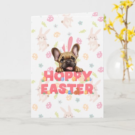  hoppy franchie paasfeest kaart (Gele Bloem)