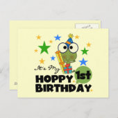 Hoppy Frog 1st Birthday T shirten en geschenken Briefkaart (Voorkant / Achterkant)