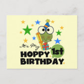 Hoppy Frog 1st Birthday T shirten en geschenken Briefkaart (Voorkant)