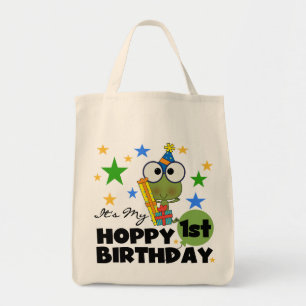 Hoppy Frog 1st Birthday T shirten en geschenken Tote Bag