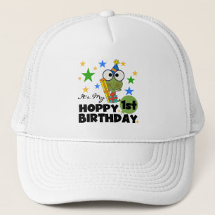 Hoppy Frog 1st Birthday T shirten en geschenken Trucker Pet