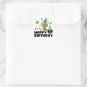 Hoppy Frog 1st Birthday T shirten en geschenken Vierkante Sticker (Tas)