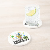 Hoppy Frog 1st Birthday T shirten en geschenken Zandsteen Onderzetter (Zijkant)