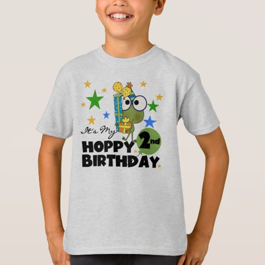 Hoppy Frog 2e verjaardag T-shirts en cadeautjes (Voorkant)