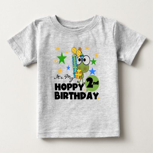 Hoppy Frog 2e verjaardag T-shirts en cadeautjes (Voorkant)