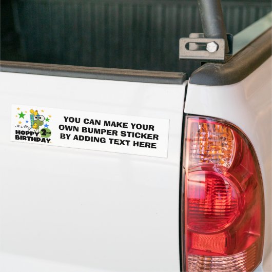 Hoppy Frog 2e verjaardag T-shirts en cadeautjes Bumpersticker (Op Truck)