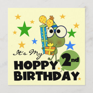 Hoppy Frog 2e verjaardag T-shirts en cadeautjes Kaart