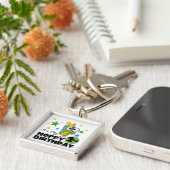 Hoppy Frog 2e verjaardag T-shirts en cadeautjes Sleutelhanger (Zijkant)