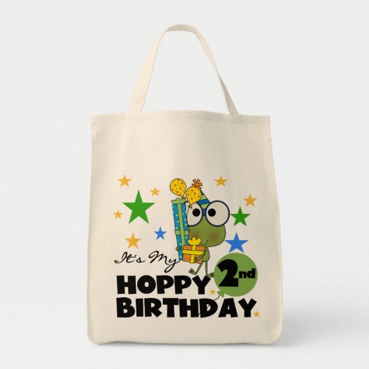 Hoppy Frog 2e verjaardag T-shirts en cadeautjes Tote Bag (Voorkant)