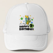 Hoppy Frog 2e verjaardag T-shirts en cadeautjes Trucker Pet (Voorkant)