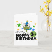 Hoppy Frog 3e verjaardag Tshirts en geschenken Kaart (Gele Bloem)