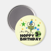 Hoppy Frog 3e verjaardag Tshirts en geschenken Magneet (Voorkant / Achterkant)
