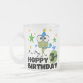 Hoppy Frog 3e verjaardag Tshirts en geschenken Matglas Koffiemok (Links)