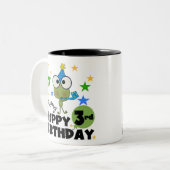 Hoppy Frog 3e verjaardag Tshirts en geschenken Tweekleurige Koffiemok (Voorkant links)