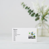 Hoppy Frog 3e verjaardag Tshirts en geschenken Visitekaartje (Staand voorkant)