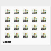 Hoppy Frog 4th Birthday T-shirts en geschenken Ronde Sticker (Vel)