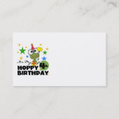 Hoppy Frog 4th Birthday T-shirts en geschenken Visitekaartje (Achterkant)