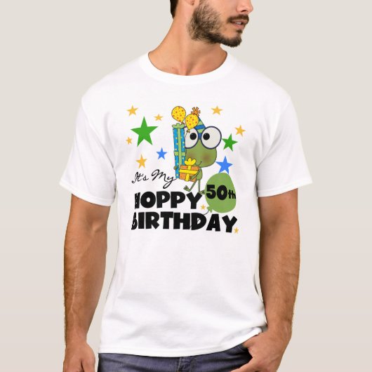 Hoppy Frog 50th Birthday T-shirt (Voorkant)