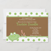 HOPPY FROG Froggy Baby shower Invitation Kaart (Voorkant)
