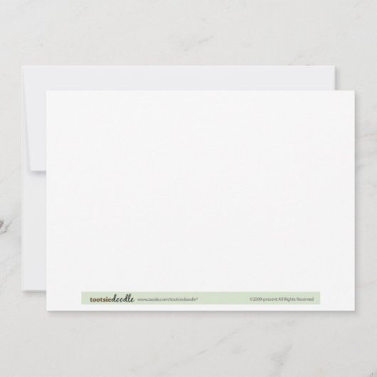 HOPPY FROG Froggy Baby shower Invitation Kaart (Achterkant)