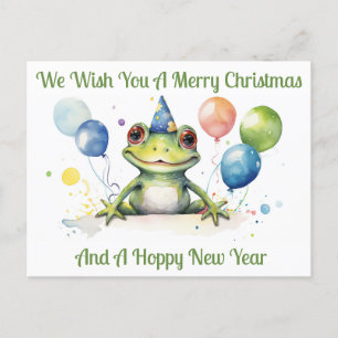 Hoppy frog Nieuwjaar Wensen Briefkaart