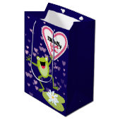 Hoppy Frog TOADally Love You Valentijn Medium Cadeauzakje (Voorkant Gekanteld)