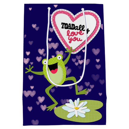 Hoppy Frog TOADally Love You Valentijn Medium Cadeauzakje (Achterkant)