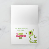 Hoppy Frog Valentine Day Feestdagen Kaart (Binnen)