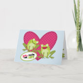 Hoppy Frog Valentine Day Feestdagen Kaart (Voorkant)